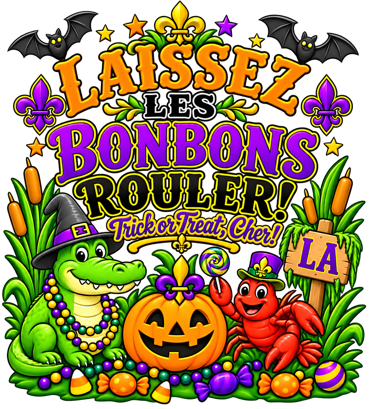 Laissez Les Bonbons Rouler Halloween Tote Bag