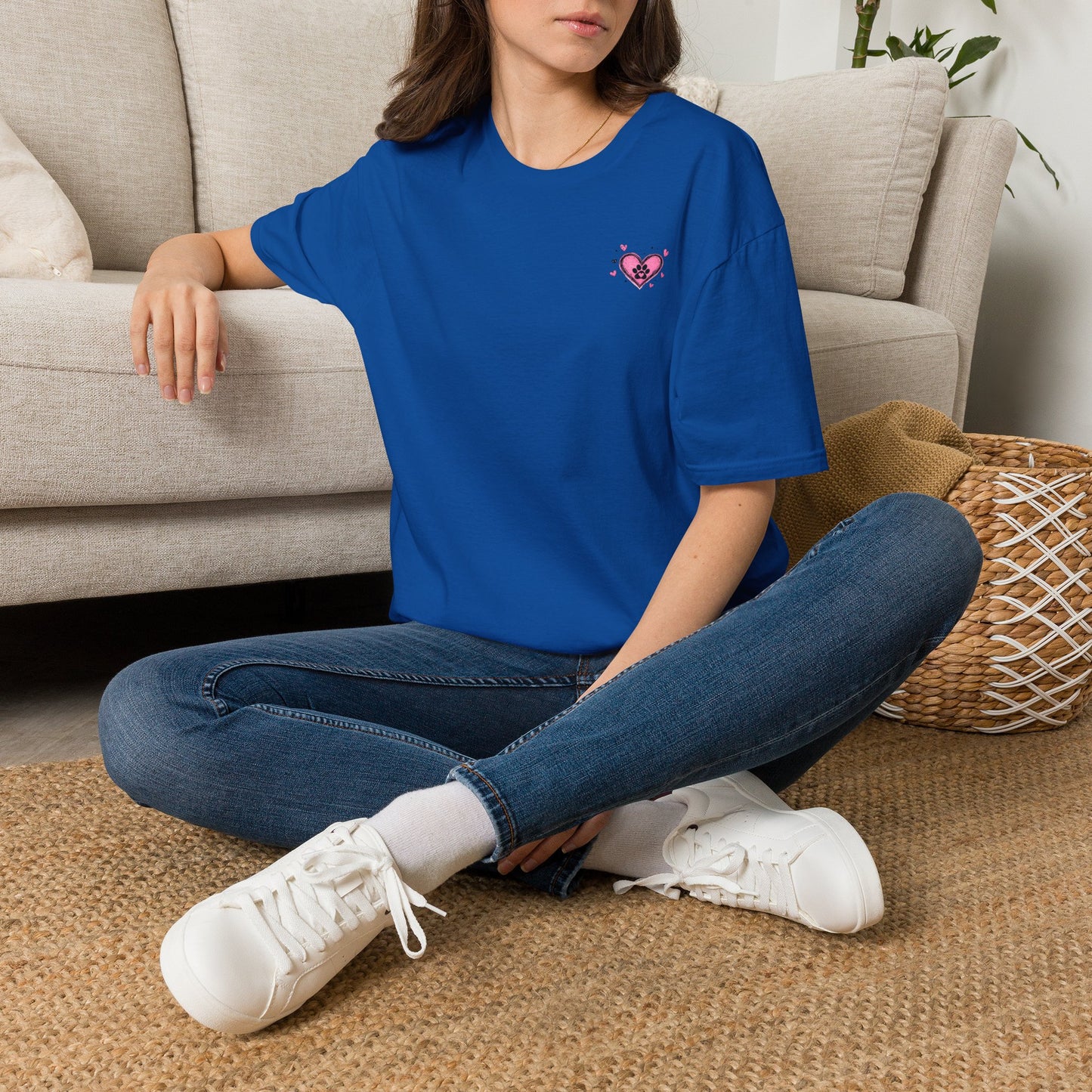 Heart Paw T-Shirt — Cute Pink Pet Love Tee