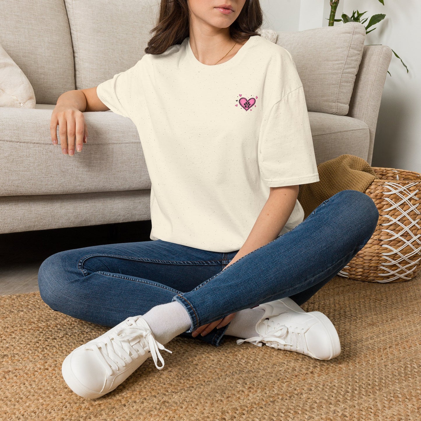 Heart Paw T-Shirt — Cute Pink Pet Love Tee
