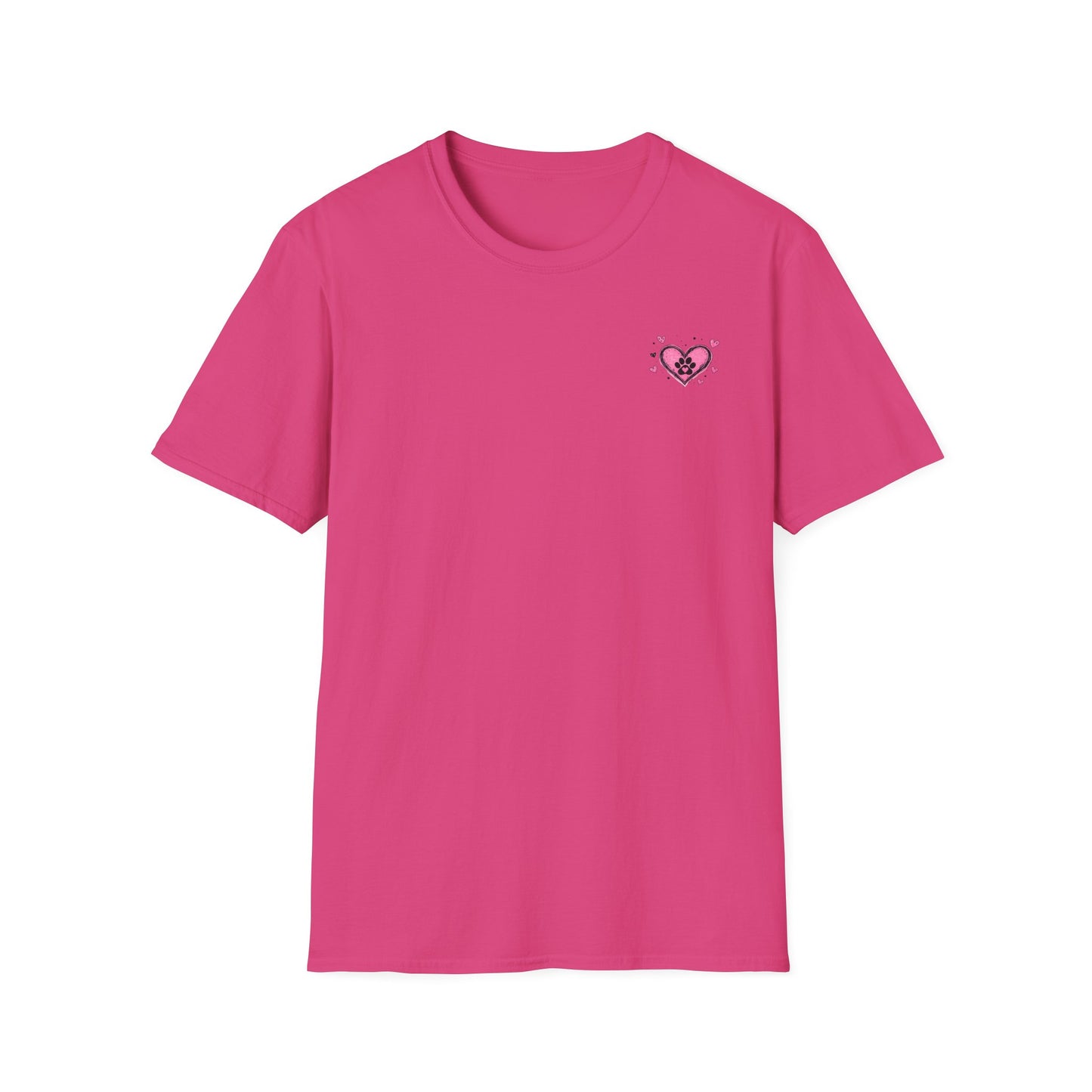 Heart Paw T-Shirt — Cute Pink Pet Love Tee