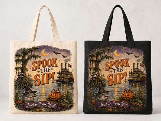 Spook the Sip Halloween Tote Bag