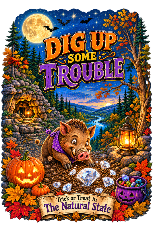 Dig Up Some Trouble – Arkansas Halloween Tote Bag