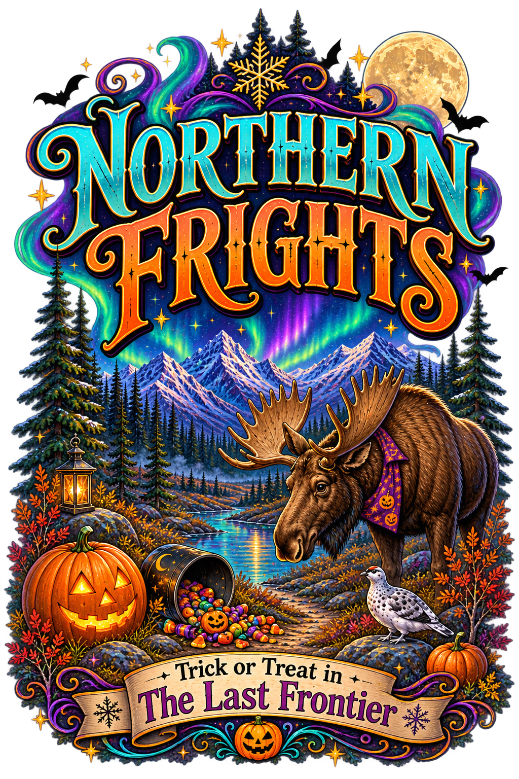 Northern Frights Last Frontier Alaska graphic design close-up