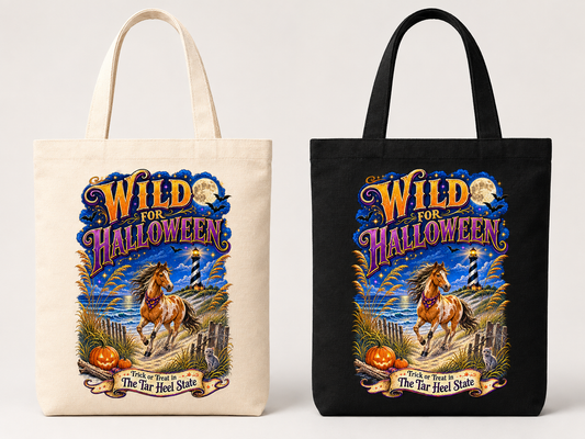 Wild for Halloween Tar Heel State graphic design close-up