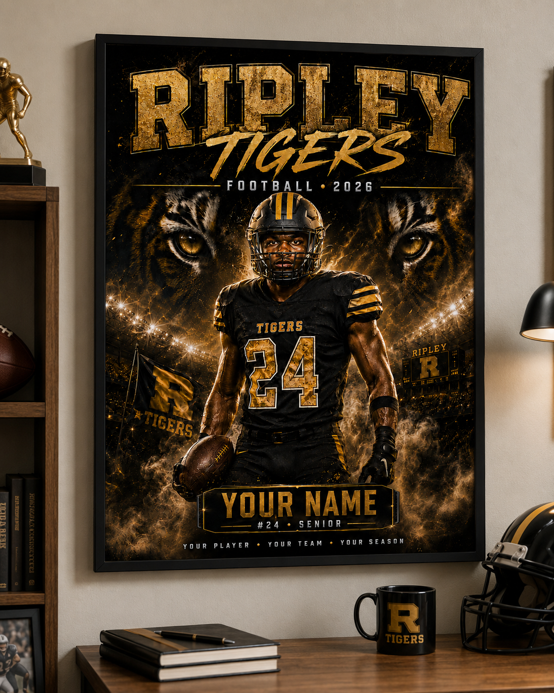 Custom Football Game Day Poster.