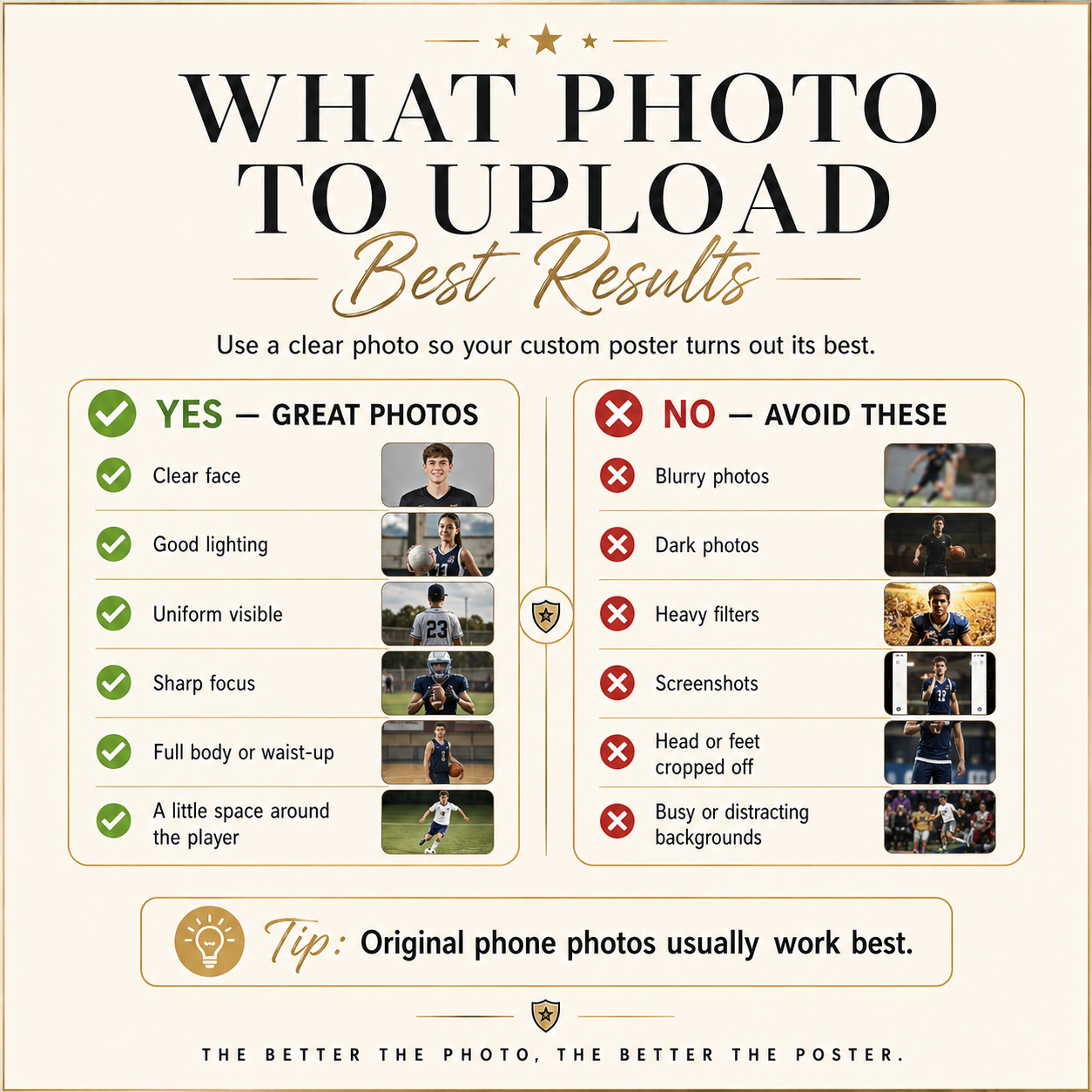 Custom Football Poster from Your Photo