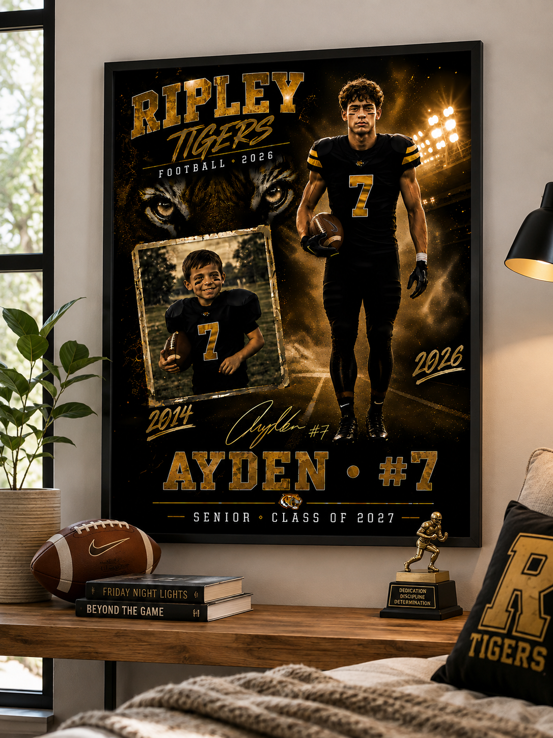Custom Football Poster from Your Photo