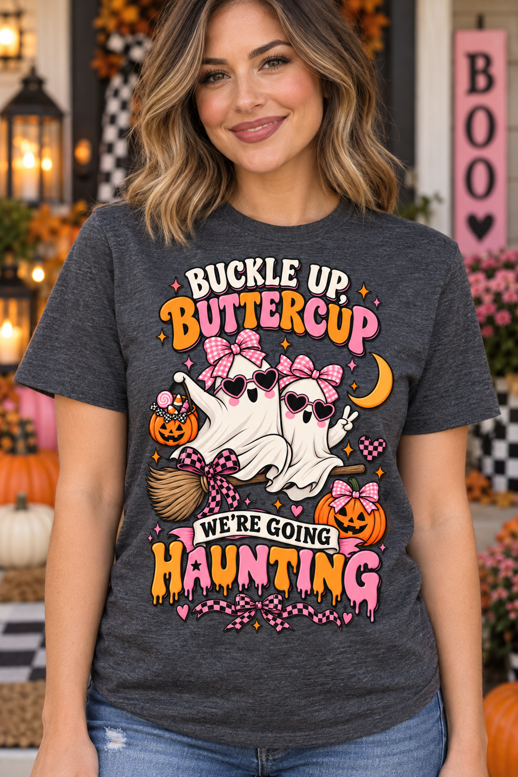 Buckle Up Buttercup Halloween Gildan Shirt | Choose Your Design
