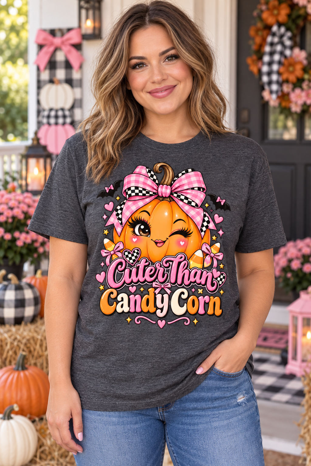 Pink Pumpkin Halloween Gildan Shirt | Choose Your Design