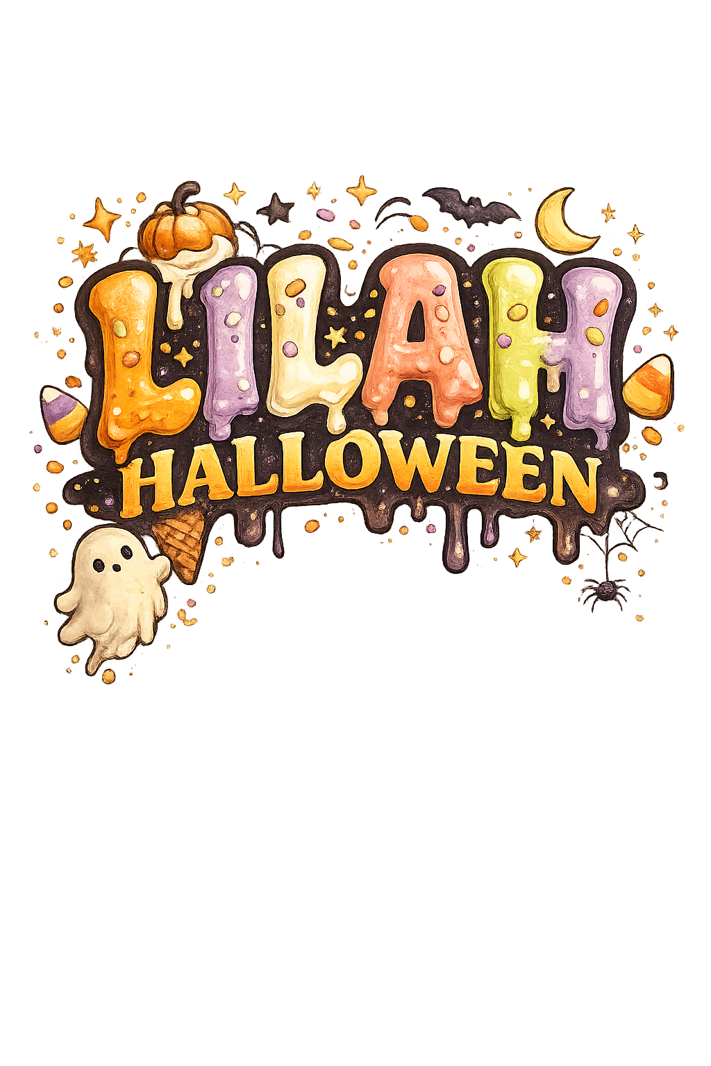 Personalized Halloween Canvas Tote Bag