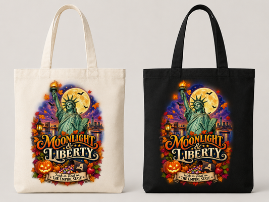 Moonlight & Liberty Halloween Tote Bag - New York