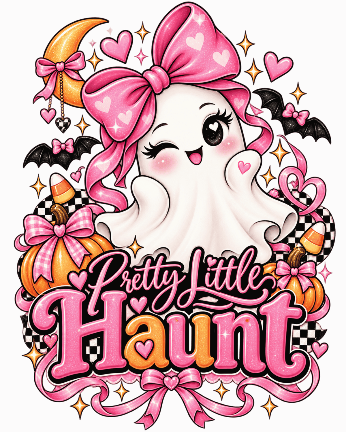 Pink Bow Halloween Gildan Shirt | Choose Your Design