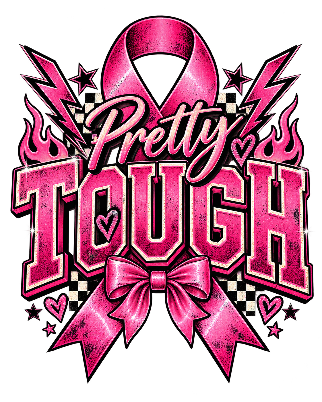 Pretty Tough pink ribbon design