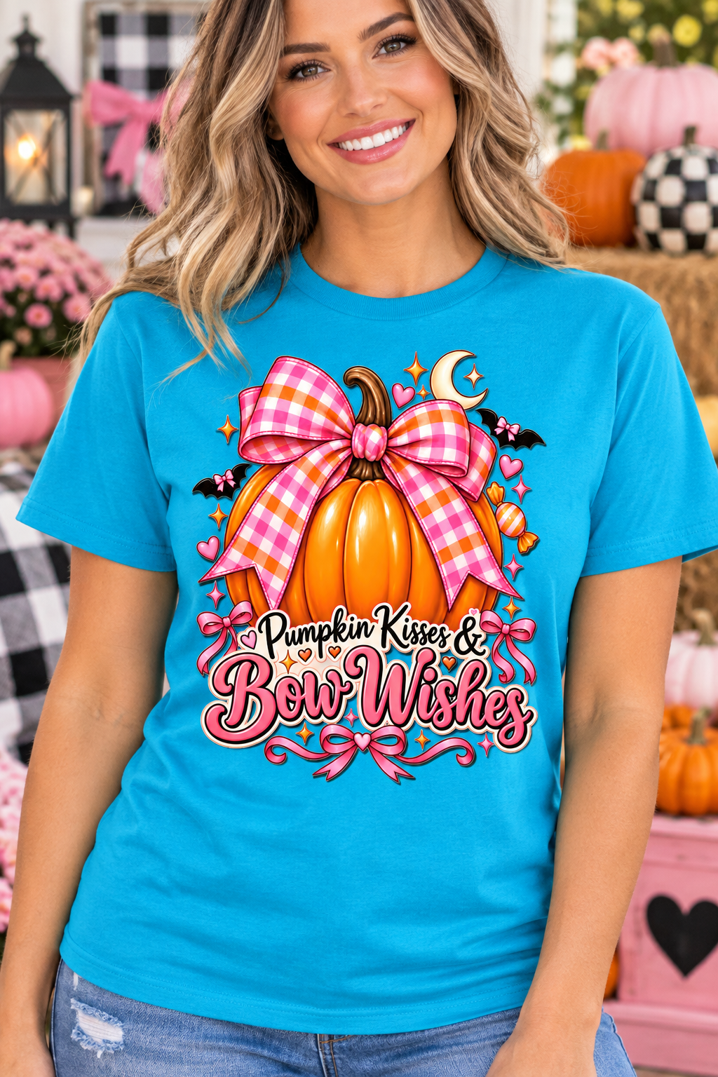Pink Pumpkin Halloween Gildan Shirt | Choose Your Design