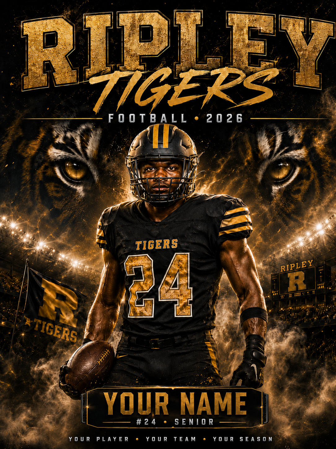 Custom Football Game Day Poster.