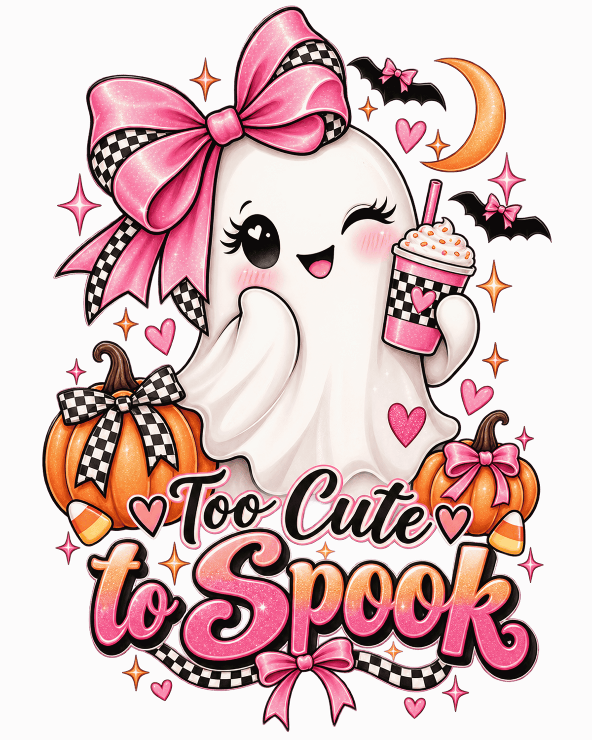 Pink Bow Halloween Gildan Shirt | Choose Your Design