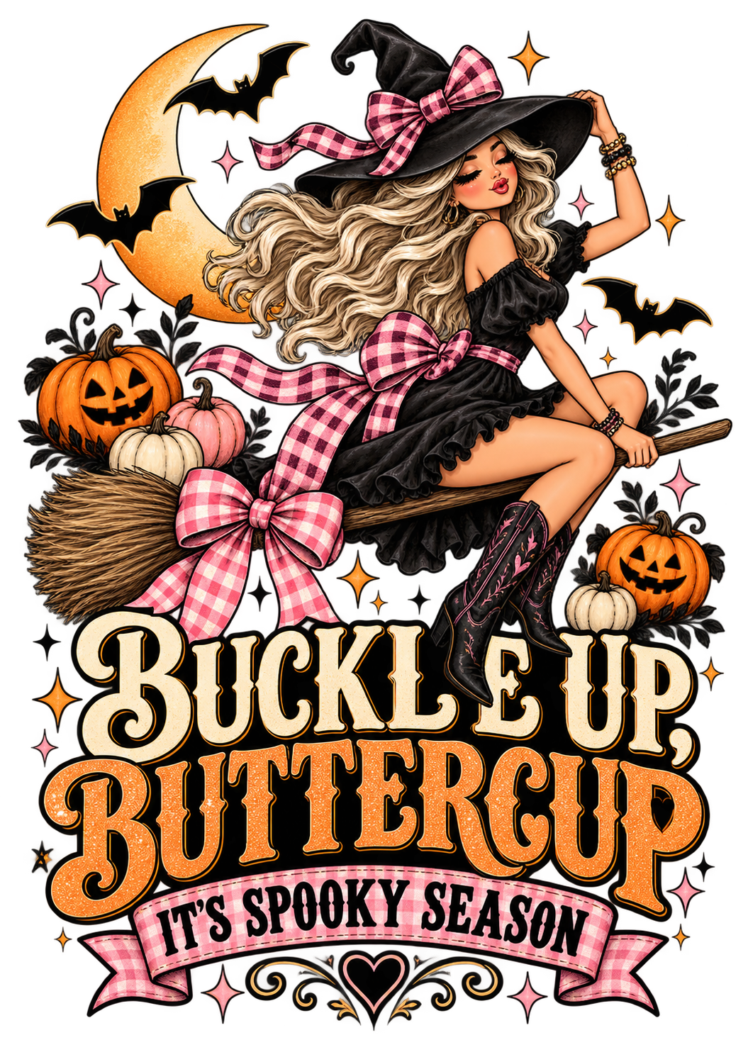 Buckle Up Buttercup Halloween Gildan Shirt | Choose Your Design