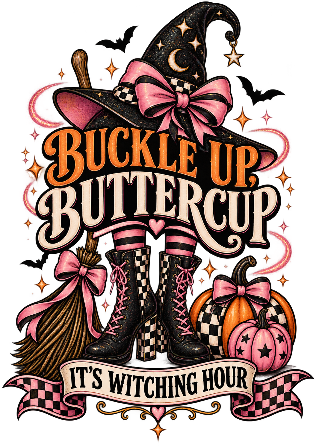 Buckle Up Buttercup Halloween Gildan Shirt | Choose Your Design